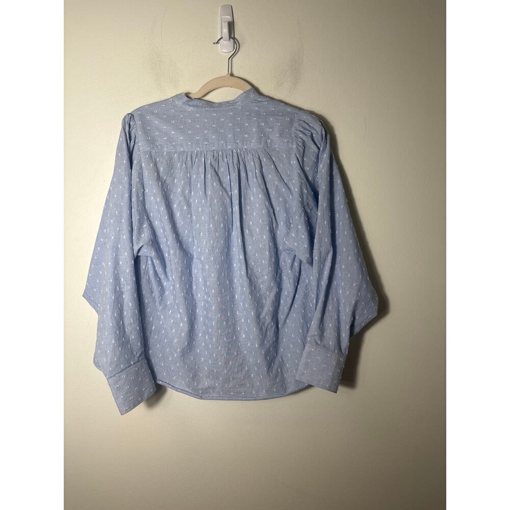 Joie Light Blue Long Sleeve Textured Cotton Button Up Shirt Sz S - Picture 4 of 4